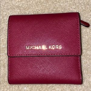 Maroon Michael Kors Wallet